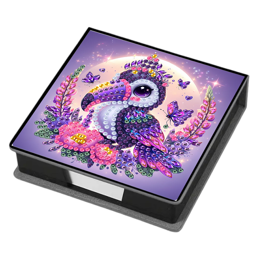 Leather 5D Diamond Painting Kit Note Box DIY Diamond Art Notepad Box (L)