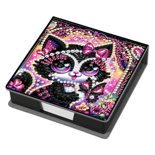 Leather 5D Diamond Painting Kit Note Box Diamond Art Notepad Box for Home Office