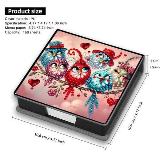 Leather 5D Diamond Painting Kit Note Box DIY Diamond Art Notepad Box (Q)