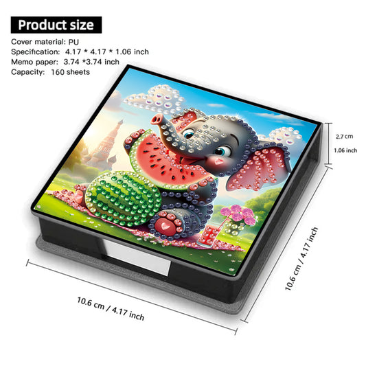 Leather 5D Diamond Painting Kit Note Box DIY Diamond Art Notepad Box (R)