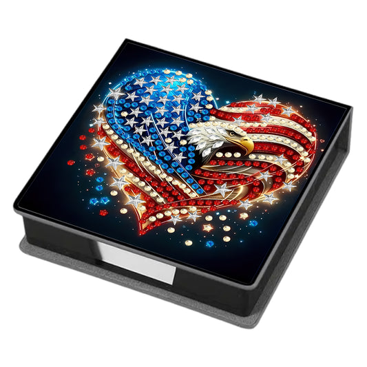 Leather 5D Diamond Painting Kit Note Box DIY Diamond Art Notepad Box (T)