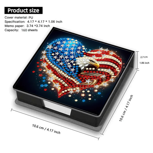 Leather 5D Diamond Painting Kit Note Box DIY Diamond Art Notepad Box (T)