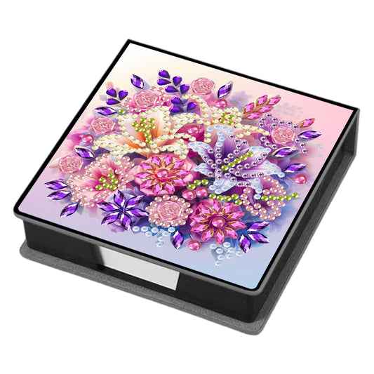 Leather 5D Diamond Painting Kit Note Box DIY Diamond Art Notepad Box (U)