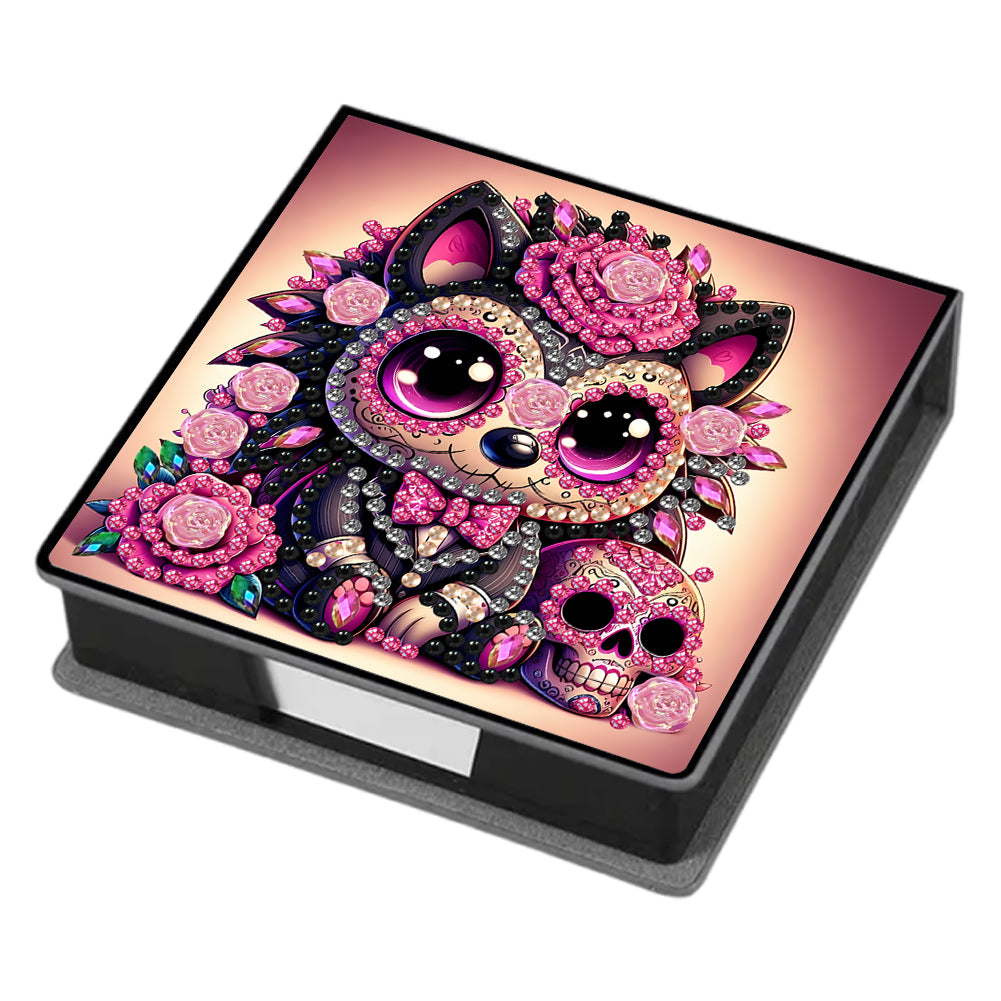 Leather 5D Diamond Painting Kit Note Box DIY Diamond Art Notepad Box (V)