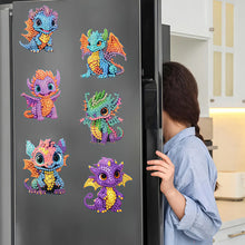 Load image into Gallery viewer, 6Pcs Diamond Painting Refrigerator Magnets Diamond Art Kits for Adults Beginners

