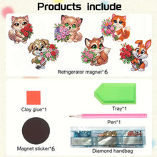 Load image into Gallery viewer, 6Pcs Diamond Painting Refrigerator Magnets Diamond Art Kits for Adults Beginners
