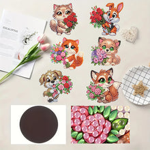 Load image into Gallery viewer, 6Pcs Diamond Painting Refrigerator Magnets Diamond Art Kits for Adults Beginners
