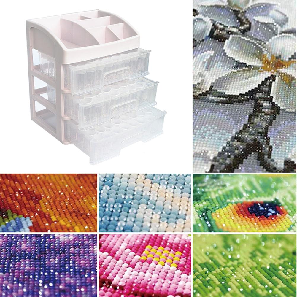 Diamond Painting Bead Storage Container Diamond Art Bead Organizer (144 Bottles)