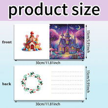Load image into Gallery viewer, 6pcs Diamond Painting Greeting Cards DIY Diamond Art Cards for Adults (Castle)
