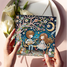 Load image into Gallery viewer, 6pcs Diamond Painting Greeting Cards DIY Diamond Art Cards (Cartoon Girl)
