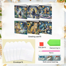 Load image into Gallery viewer, 6pcs Diamond Painting Greeting Cards DIY Diamond Art Cards for Adults (Dream)
