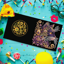 Load image into Gallery viewer, 6pcs Diamond Painting Greeting Cards DIY Diamond Art Cards for Adults (Cat)
