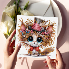 Load image into Gallery viewer, 6pcs Diamond Painting Greeting Cards DIY Diamond Art Cards for Adults (Kitten)

