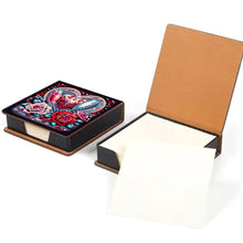 Load image into Gallery viewer, Leather Animals Diamond Painting Notecard Box Flowers Gem Art Sticky Note Holder
