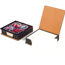 Load image into Gallery viewer, Leather Animals Diamond Painting Notecard Box Flowers Gem Art Sticky Note Holder
