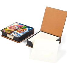 Load image into Gallery viewer, Leather Animals Diamond Painting Notecard Box Flowers Gem Art Sticky Note Holder
