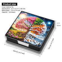 Load image into Gallery viewer, Leather Animals Diamond Painting Notecard Box Flowers Gem Art Sticky Note Holder

