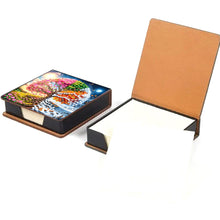 Load image into Gallery viewer, Leather Animals Diamond Painting Notecard Box Flowers Gem Art Sticky Note Holder
