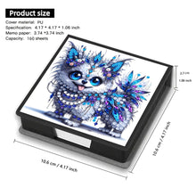 Load image into Gallery viewer, Leather Animals Diamond Painting Notecard Box Flowers Gem Art Sticky Note Holder
