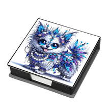 Load image into Gallery viewer, Leather Animals Diamond Painting Notecard Box Flowers Gem Art Sticky Note Holder
