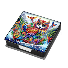 Load image into Gallery viewer, Leather Animals Diamond Painting Notecard Box Flowers Gem Art Sticky Note Holder
