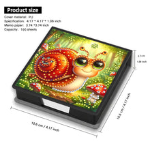 Load image into Gallery viewer, Leather Animals Diamond Painting Notecard Box Flowers Gem Art Sticky Note Holder
