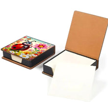 Load image into Gallery viewer, Leather Animals Diamond Painting Notecard Box Flowers Gem Art Sticky Note Holder

