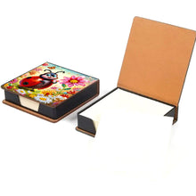 Load image into Gallery viewer, Leather Animals Diamond Painting Notecard Box Flowers Gem Art Sticky Note Holder
