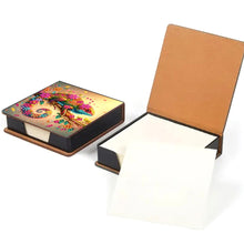 Load image into Gallery viewer, Leather Animals Diamond Painting Notecard Box Flowers Gem Art Sticky Note Holder
