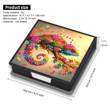 Load image into Gallery viewer, Leather Animals Diamond Painting Notecard Box Flowers Gem Art Sticky Note Holder
