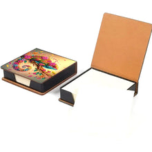 Load image into Gallery viewer, Leather Animals Diamond Painting Notecard Box Flowers Gem Art Sticky Note Holder
