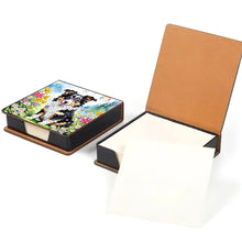 Load image into Gallery viewer, Leather Animals Diamond Painting Notecard Box Flowers Gem Art Sticky Note Holder
