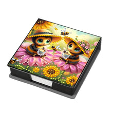 Load image into Gallery viewer, Leather Animals Diamond Painting Notecard Box Flowers Gem Art Sticky Note Holder
