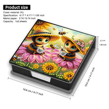 Load image into Gallery viewer, Leather Animals Diamond Painting Notecard Box Flowers Gem Art Sticky Note Holder
