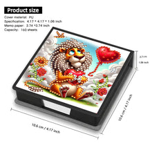Load image into Gallery viewer, Leather Animals Diamond Painting Notecard Box Flowers Gem Art Sticky Note Holder
