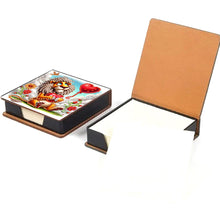 Load image into Gallery viewer, Leather Animals Diamond Painting Notecard Box Flowers Gem Art Sticky Note Holder

