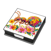Load image into Gallery viewer, Leather Animals Diamond Painting Notecard Box Flowers Gem Art Sticky Note Holder
