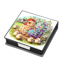 Load image into Gallery viewer, Leather Animals Diamond Painting Notecard Box Flowers Gem Art Sticky Note Holder
