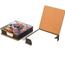 Load image into Gallery viewer, Leather Animals Diamond Painting Notecard Box Flowers Gem Art Sticky Note Holder
