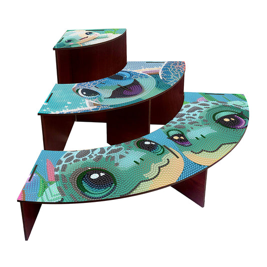 3 Tier Wood Turtle DIY Diamond Painting Storage Holder for Home Study Office