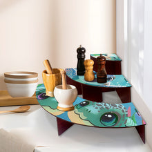 Load image into Gallery viewer, 3 Tier Wood Turtle DIY Diamond Painting Storage Holder for Home Study Office
