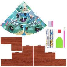 Load image into Gallery viewer, 3 Tier Wood Turtle DIY Diamond Painting Storage Holder for Home Study Office

