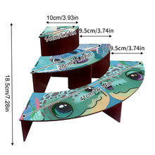 Load image into Gallery viewer, 3 Tier Wood Turtle DIY Diamond Painting Storage Holder for Home Study Office
