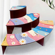 Load image into Gallery viewer, 3 Tier Wood Rainbow Daisy DIY Diamond Painting Storage Holder for Home Office
