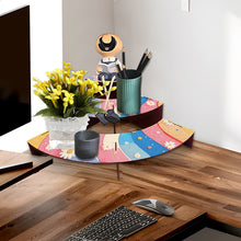 Load image into Gallery viewer, 3 Tier Wood Rainbow Daisy DIY Diamond Painting Storage Holder for Home Office
