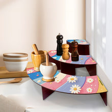 Load image into Gallery viewer, 3 Tier Wood Rainbow Daisy DIY Diamond Painting Storage Holder for Home Office
