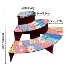 Load image into Gallery viewer, 3 Tier Wood Rainbow Daisy DIY Diamond Painting Storage Holder for Home Office

