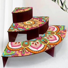 Load image into Gallery viewer, 3 Tier Wood Flowers DIY Diamond Painting Storage Holder for Home Study Office
