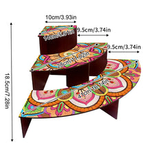 Load image into Gallery viewer, 3 Tier Wood Flowers DIY Diamond Painting Storage Holder for Home Study Office
