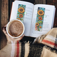 Load image into Gallery viewer, 4 Pcs Diamond Painting Bookmarks DIY Diamond Art Bookmarks Kits (Sunflower)
